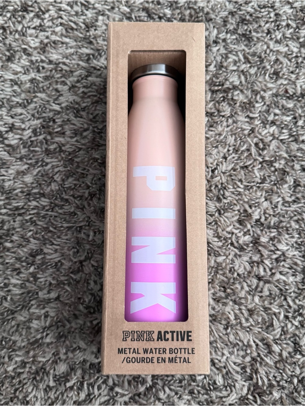 NWT Victoria’s Secret PINK Active Ombre Metal Water Bottle